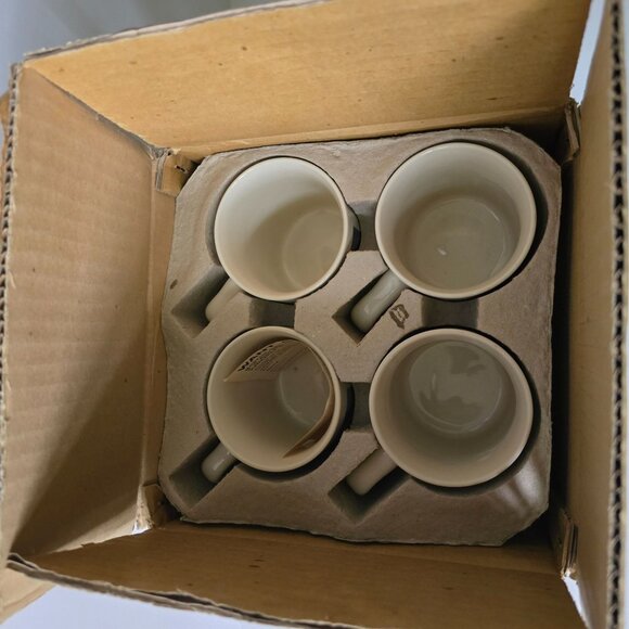 Vintage Morton Salt Ceramic Coffee Mugs Set of 4 - When it Rains It Pours - Picture 8 of 16